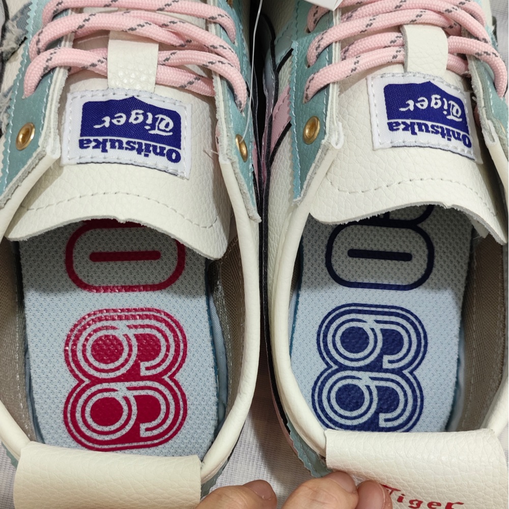 Onitsuka Tiger by Asics Women’s Pastel Blue, Pink & White Sneakers - Picture 6 of 7
